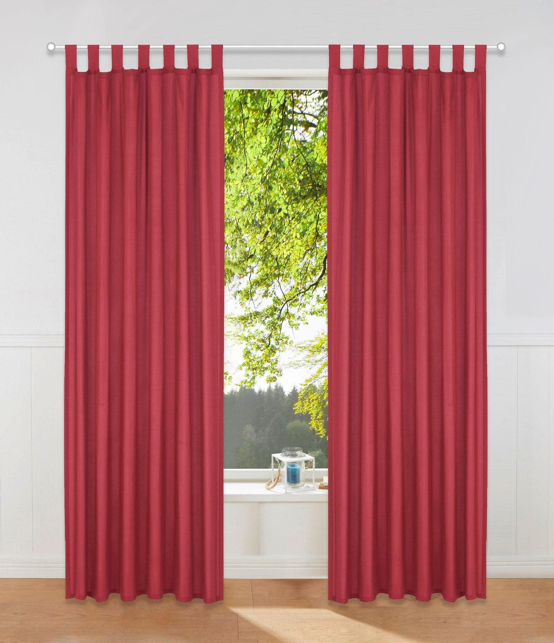 Vorhang MY HOME Raja Rot Einfarbig Modern Recyceltes Material