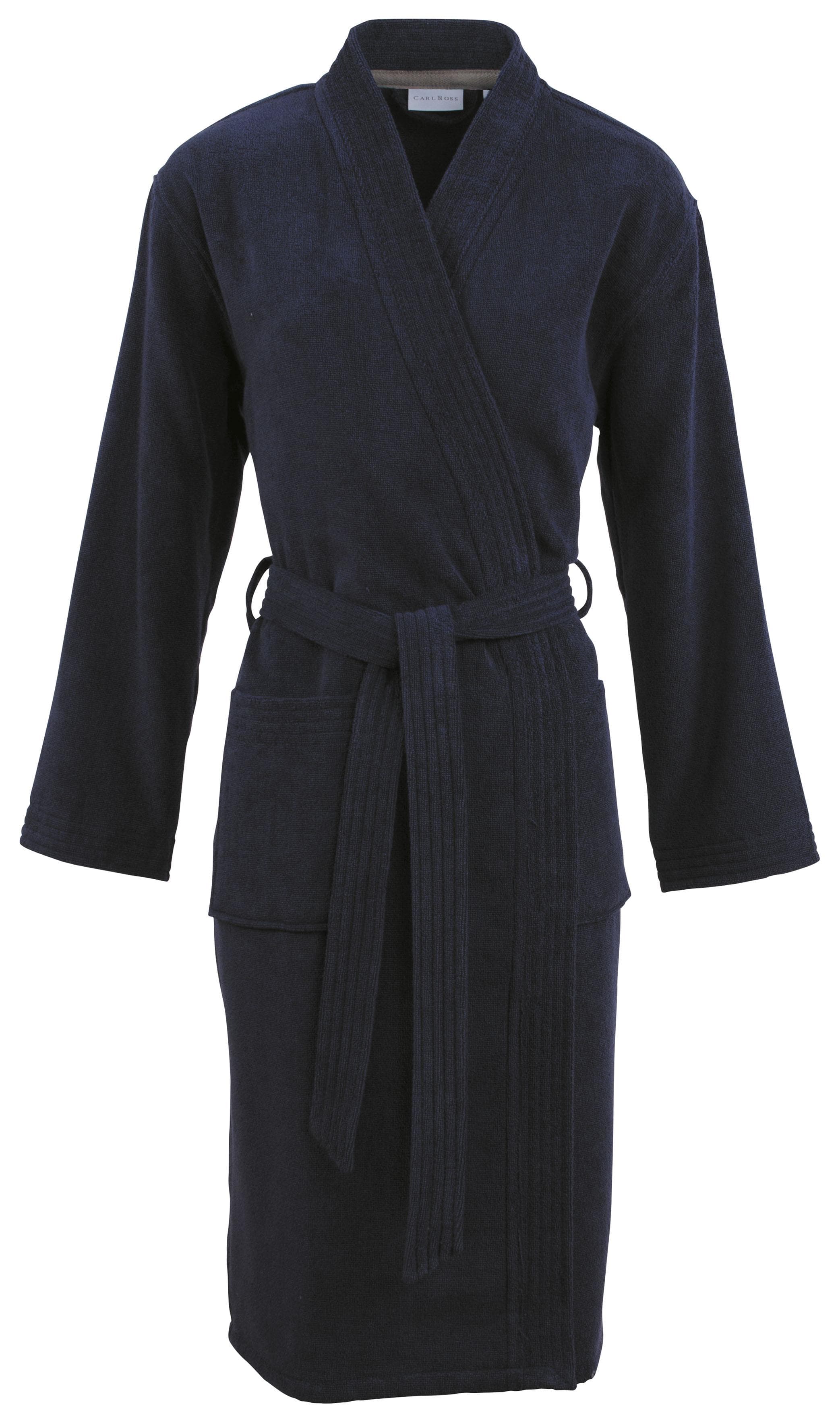Unisex-Bademantel Carl Ross Walkfrottier blau L