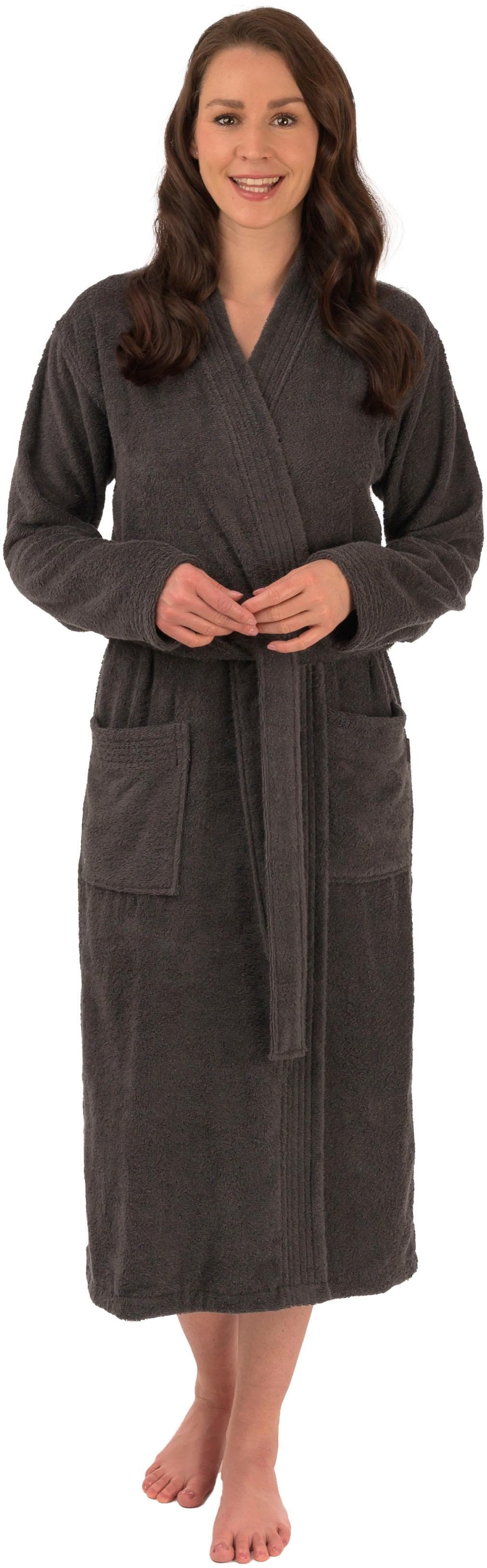 Unisex-Bademantel WEWO FASHION Frottier Grau 125cm
