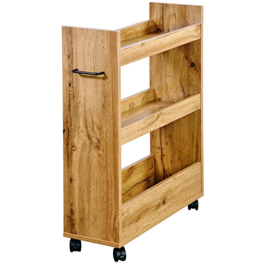 Kesper Küchenorganizer-Set: Rollbares Nischenregal in Wild Oak