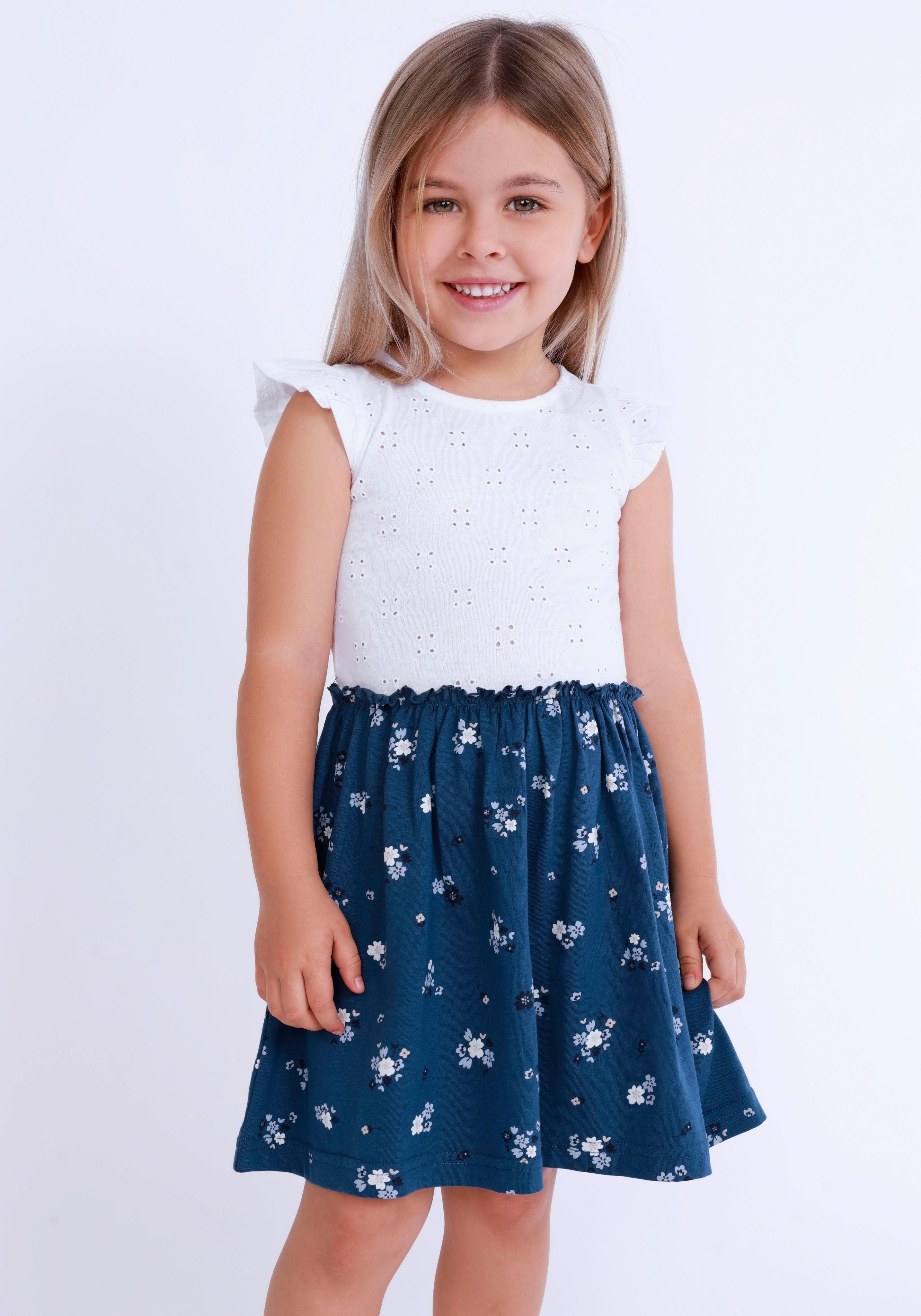 Blue Seven Shirtkleid Mädchen Weiß Jersey 100% Baumwolle