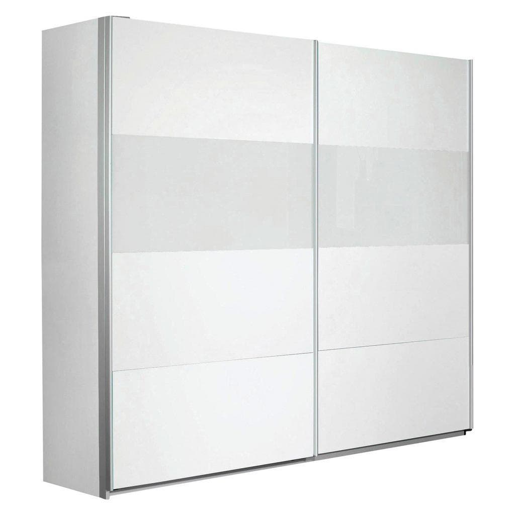 Carryhome Schwebetürenschrank Weiß Holzwerkstoff 3 Fächer