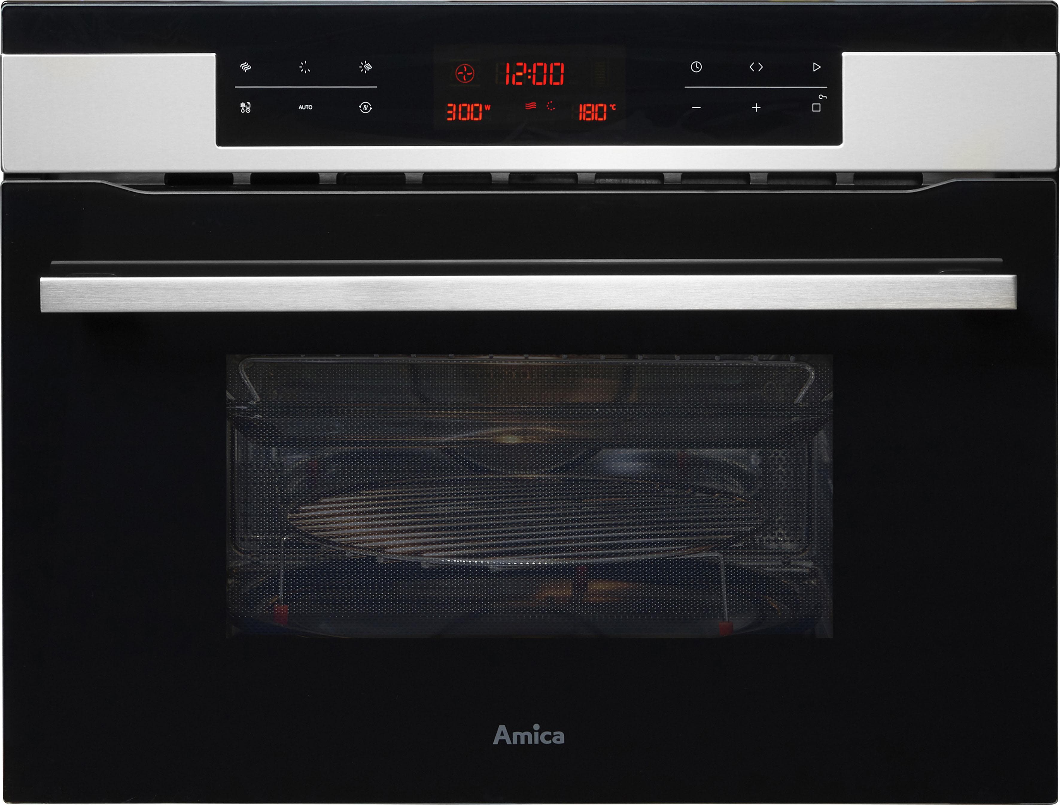 Amica Backofen mit Mikrowelle EBC 841 600 E Silberfarben