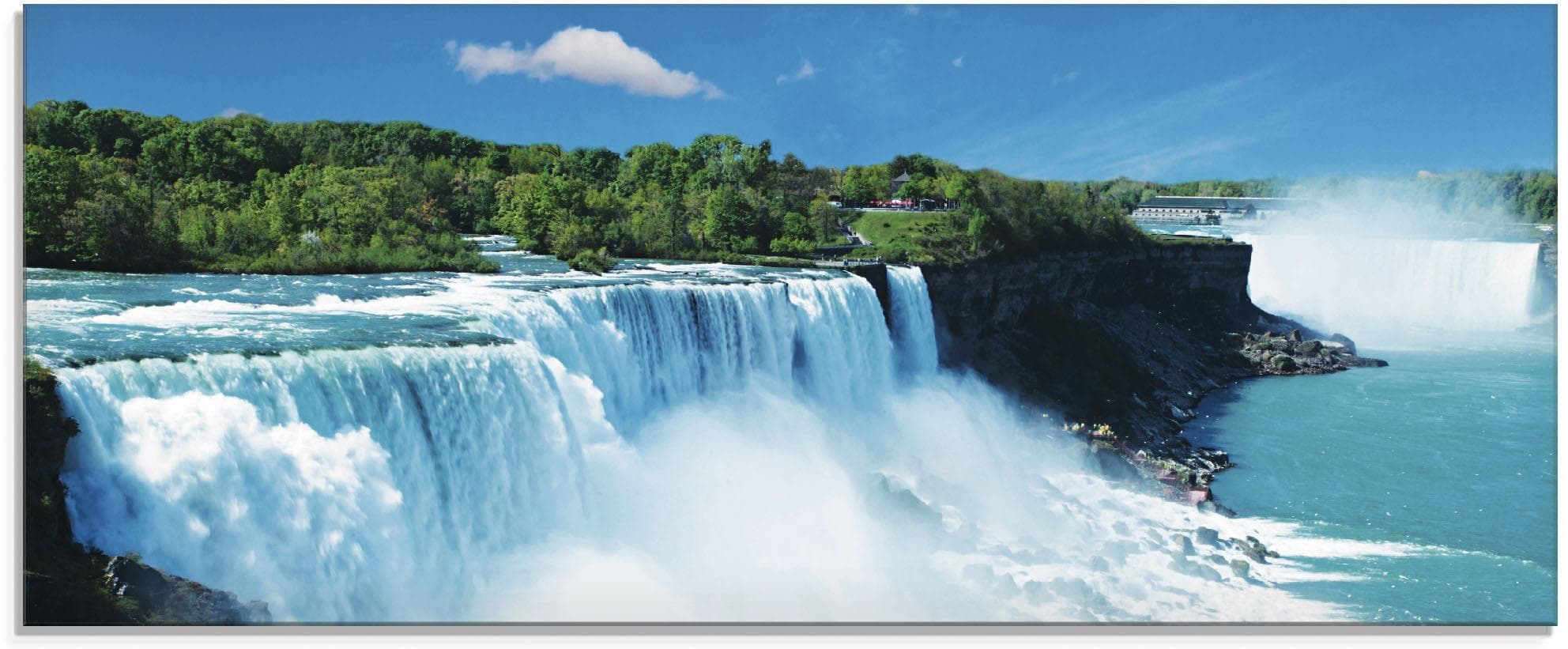 Glasbild ARTLAND Niagara Blau