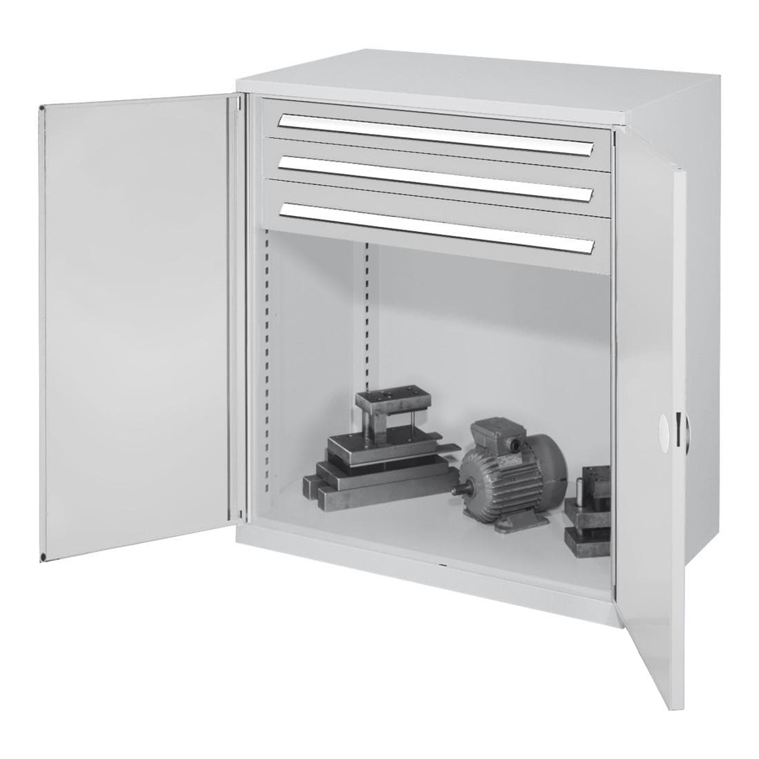 Kappes Schwerlastbeistellschrank Mod. 65 RAL 7035 Doppelwandtüren