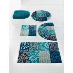 Badematte GRUND Türkis Halbrund 50x80 cm