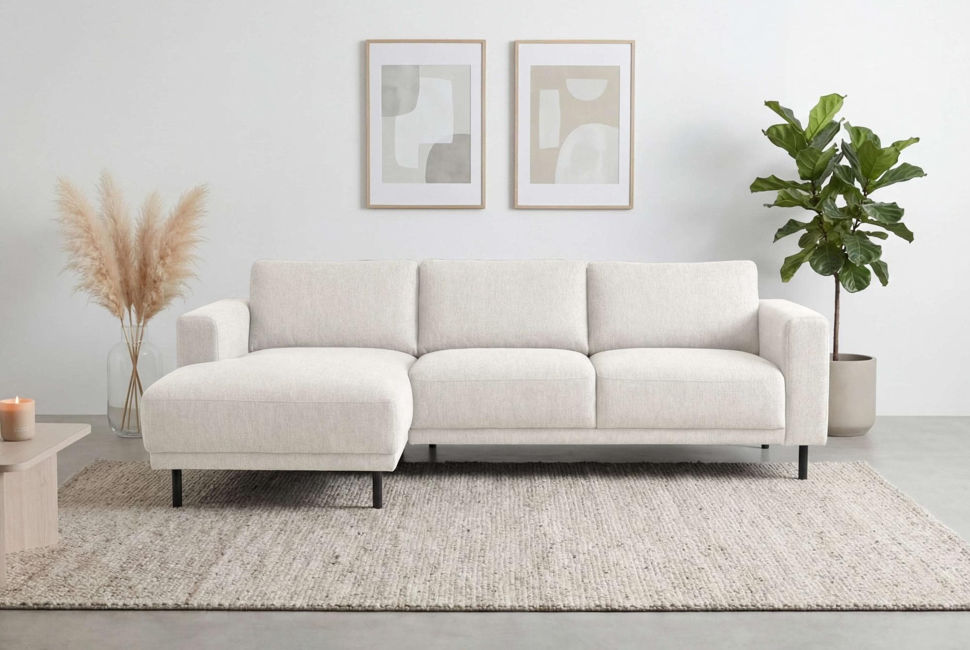Ecksofa HOME AFFAIRE Sveeva Creme L-Form