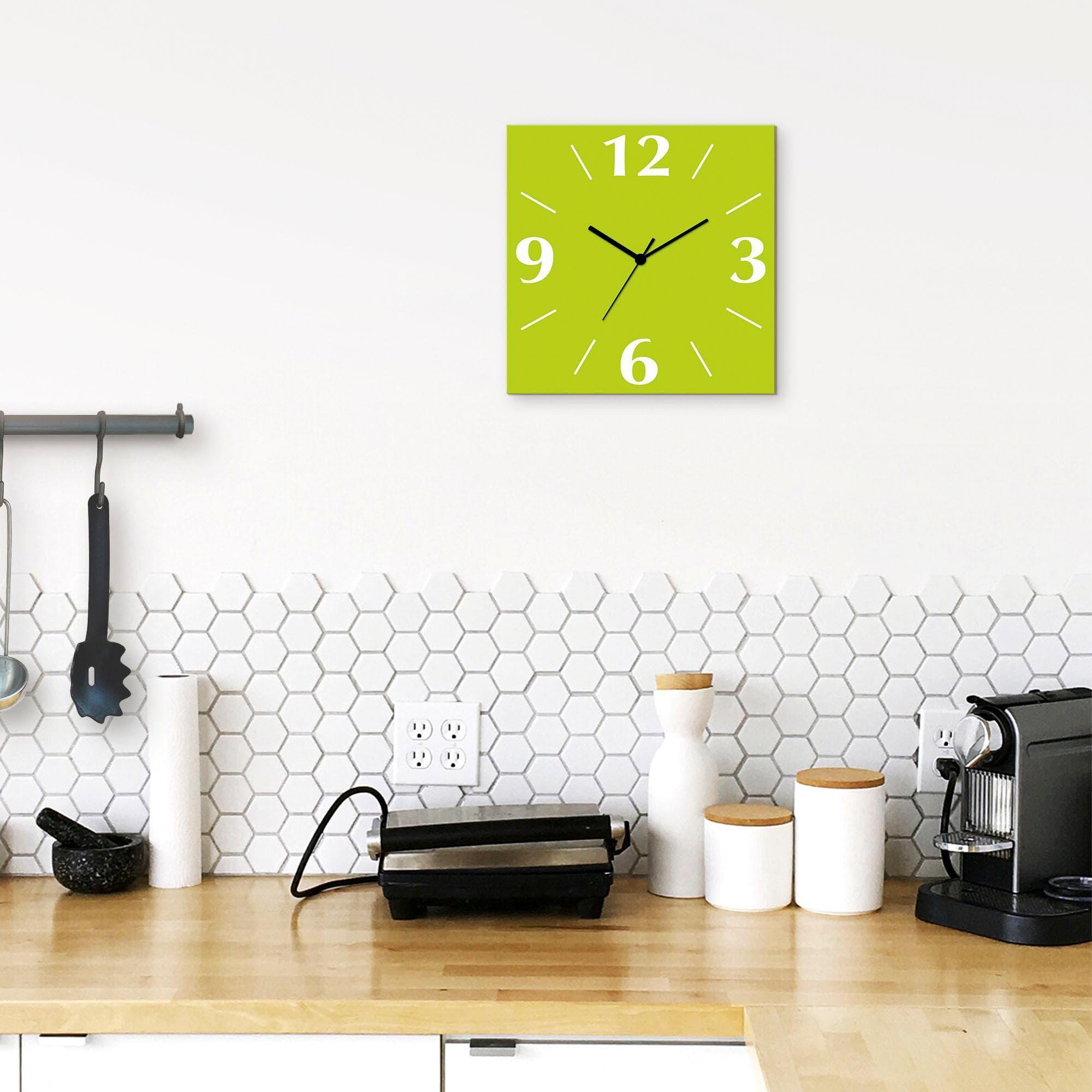 Artland Wanduhr Uni Trendfarben - Lautlose Quarz- oder Funkuhr