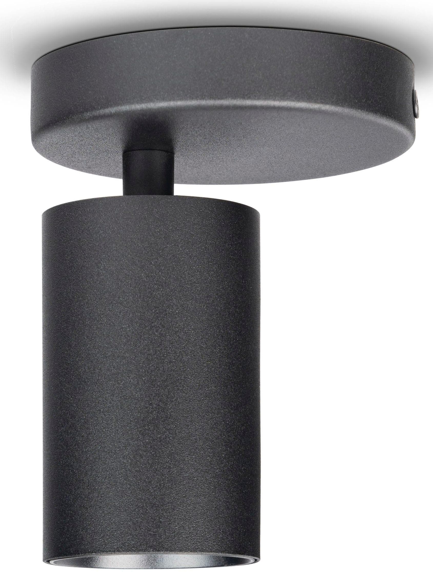 PACO HOME Wandleuchte TIMO RD Schwarz Aluminium GU10