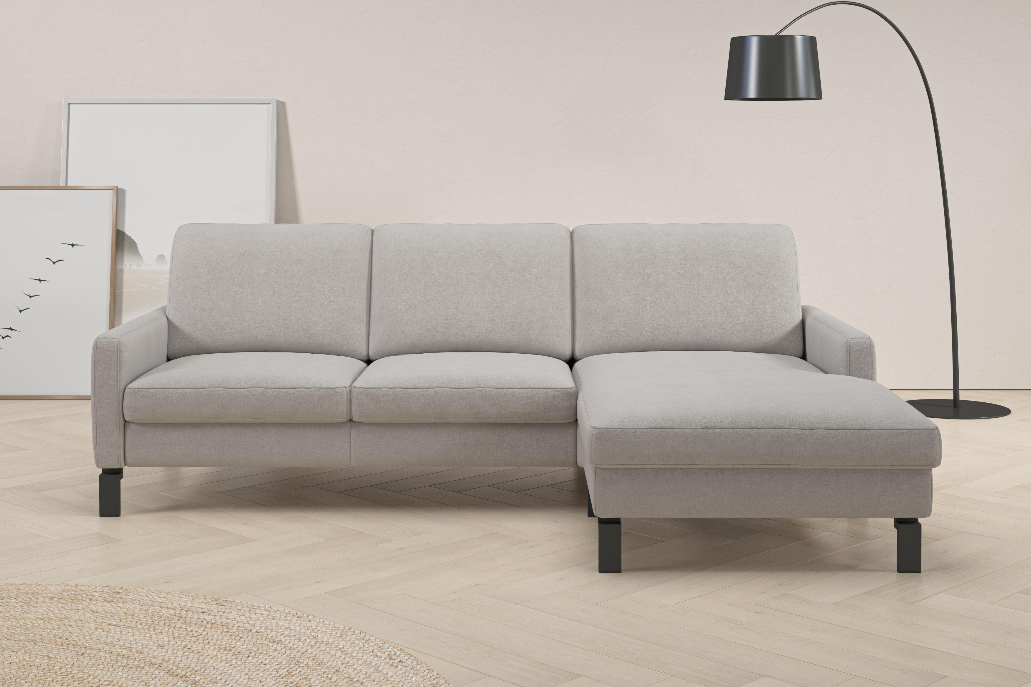 Ecksofa HOME AFFAIRE Light Grau Federkernpolsterung