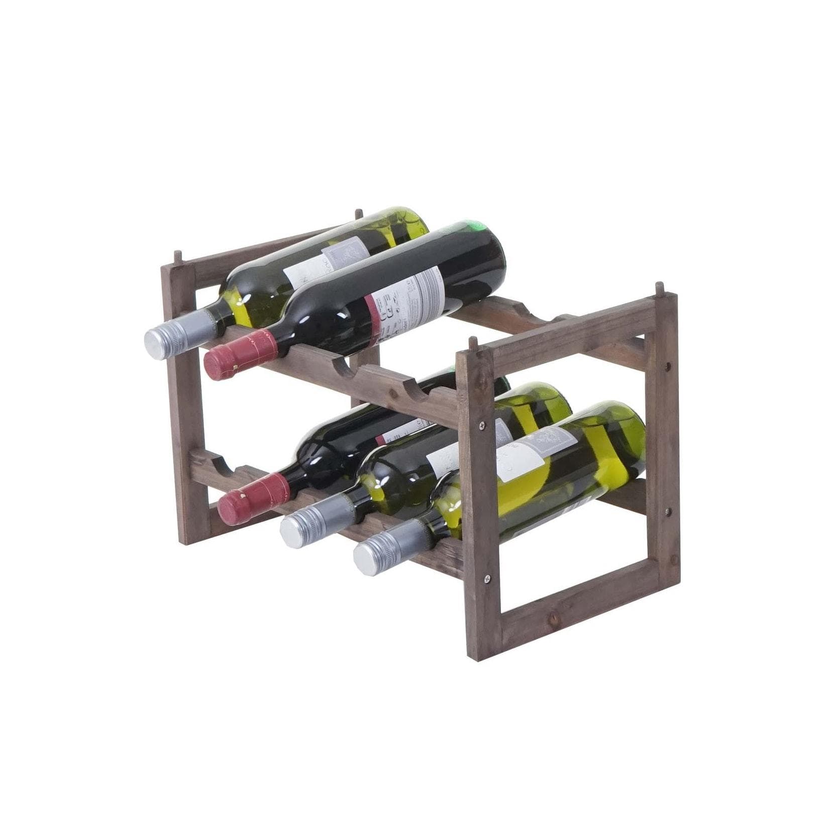 Weinregal MCW-B58, Flaschenregal Weinständer Weinhalter, Tanne 2 Böden ~ 1 Stück