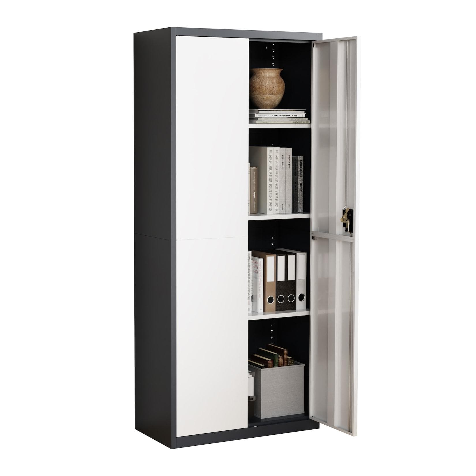 VCM Metall Büroschrank Aktenschrank Büromöbel