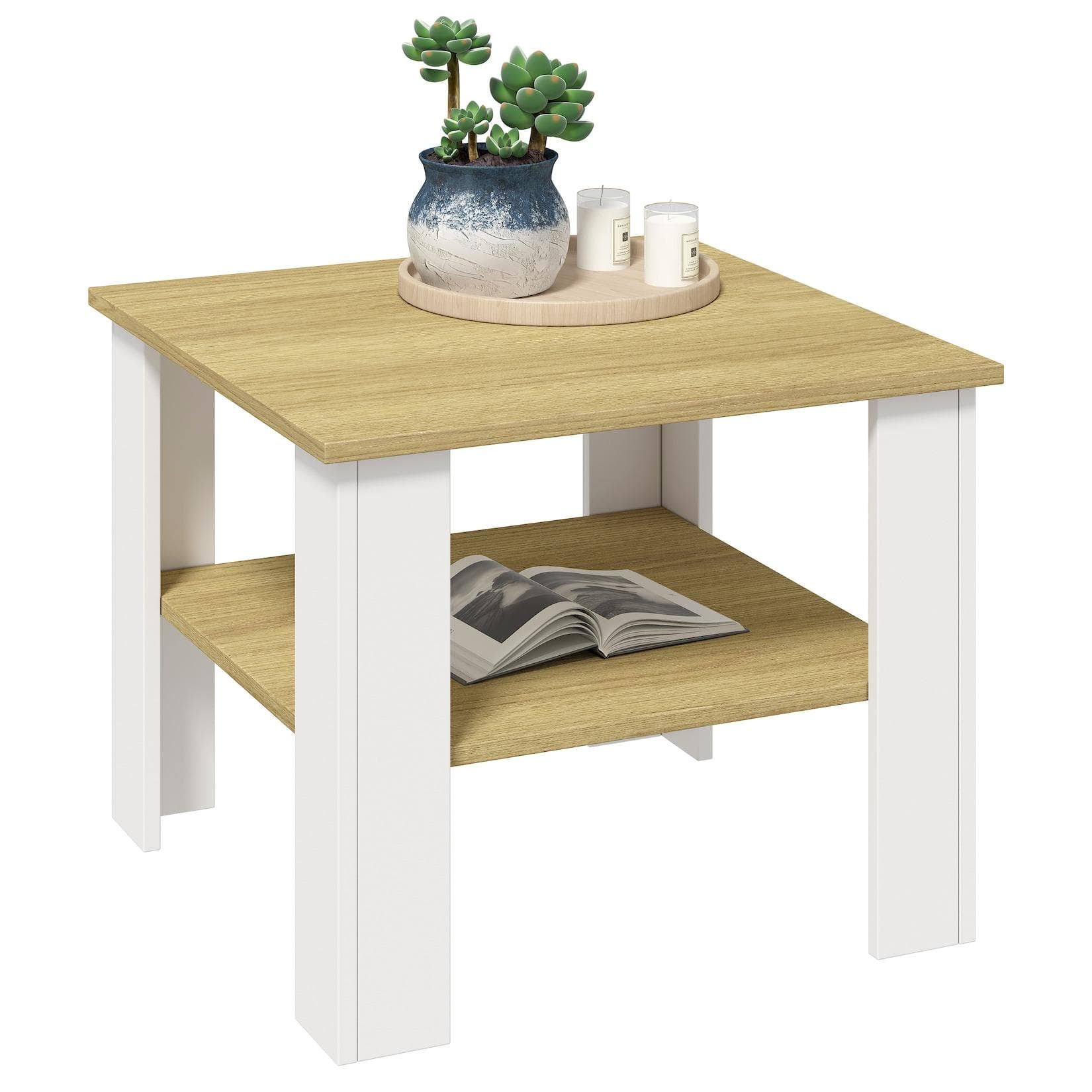 VCM Couchtisch Disalo 55x55 cm Holz Beistelltisch