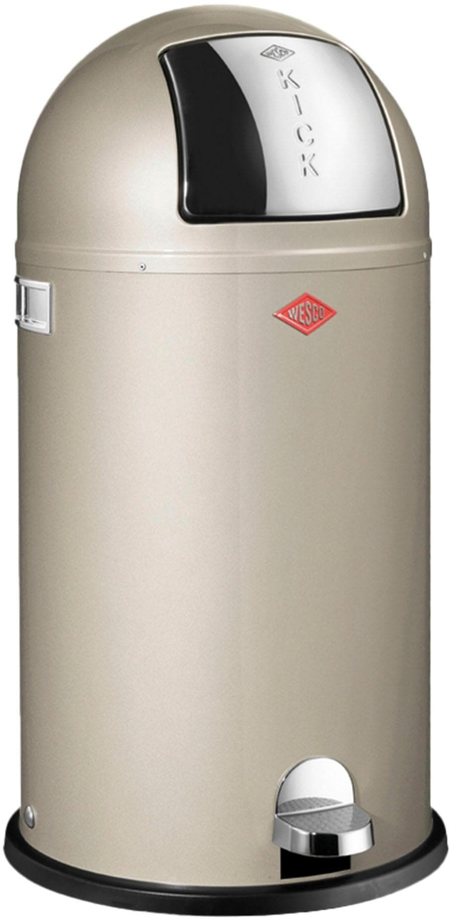 Mülleimer WESCO "Kickboy" Silber Stahlblech 40 Liter