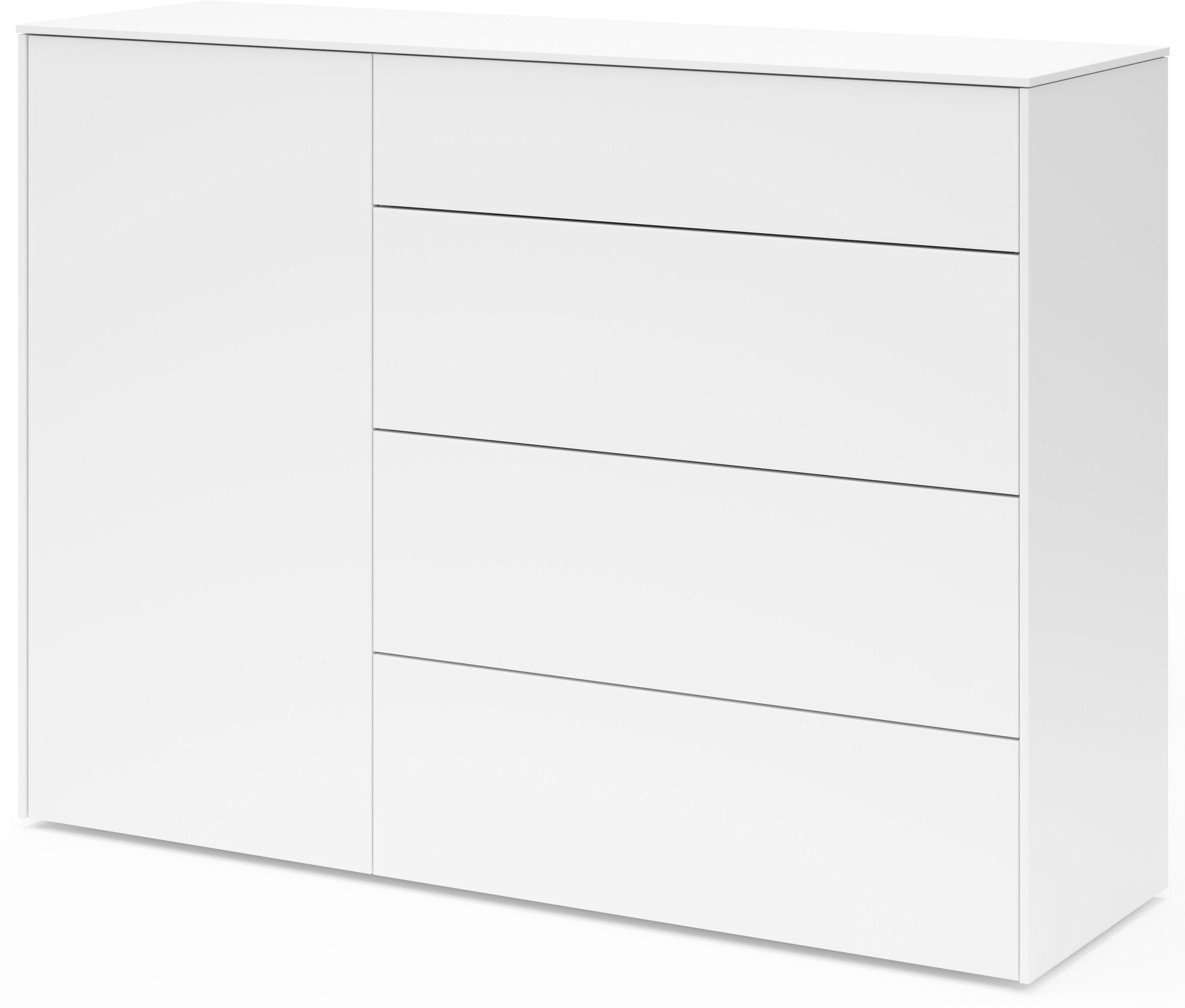 SET ONE BY MUSTERRING Kommode Riverside Weiß Matt Push-to-Open