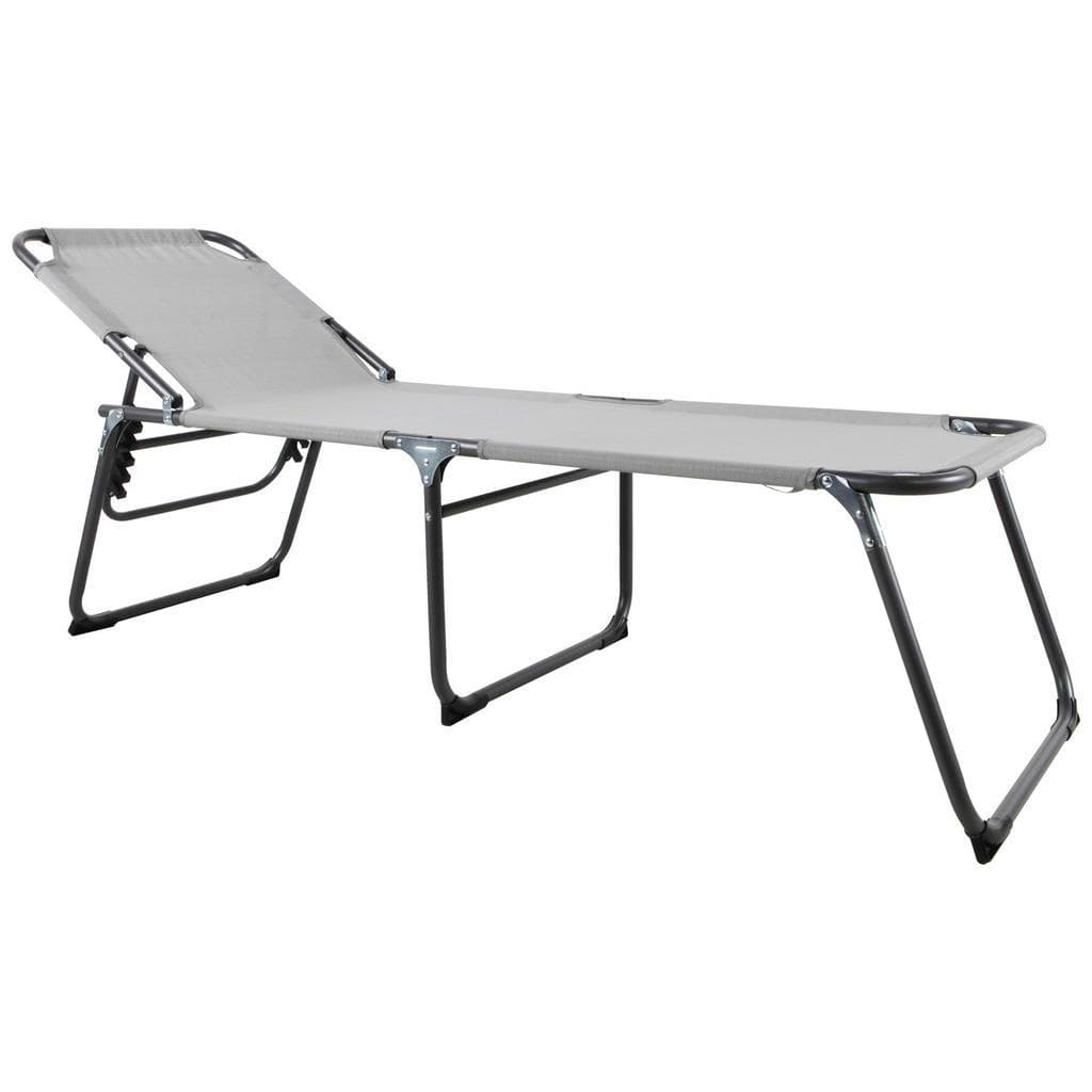 Ambia Garden Dreibeinliege Anthrazit Hellgrau Metall Textil