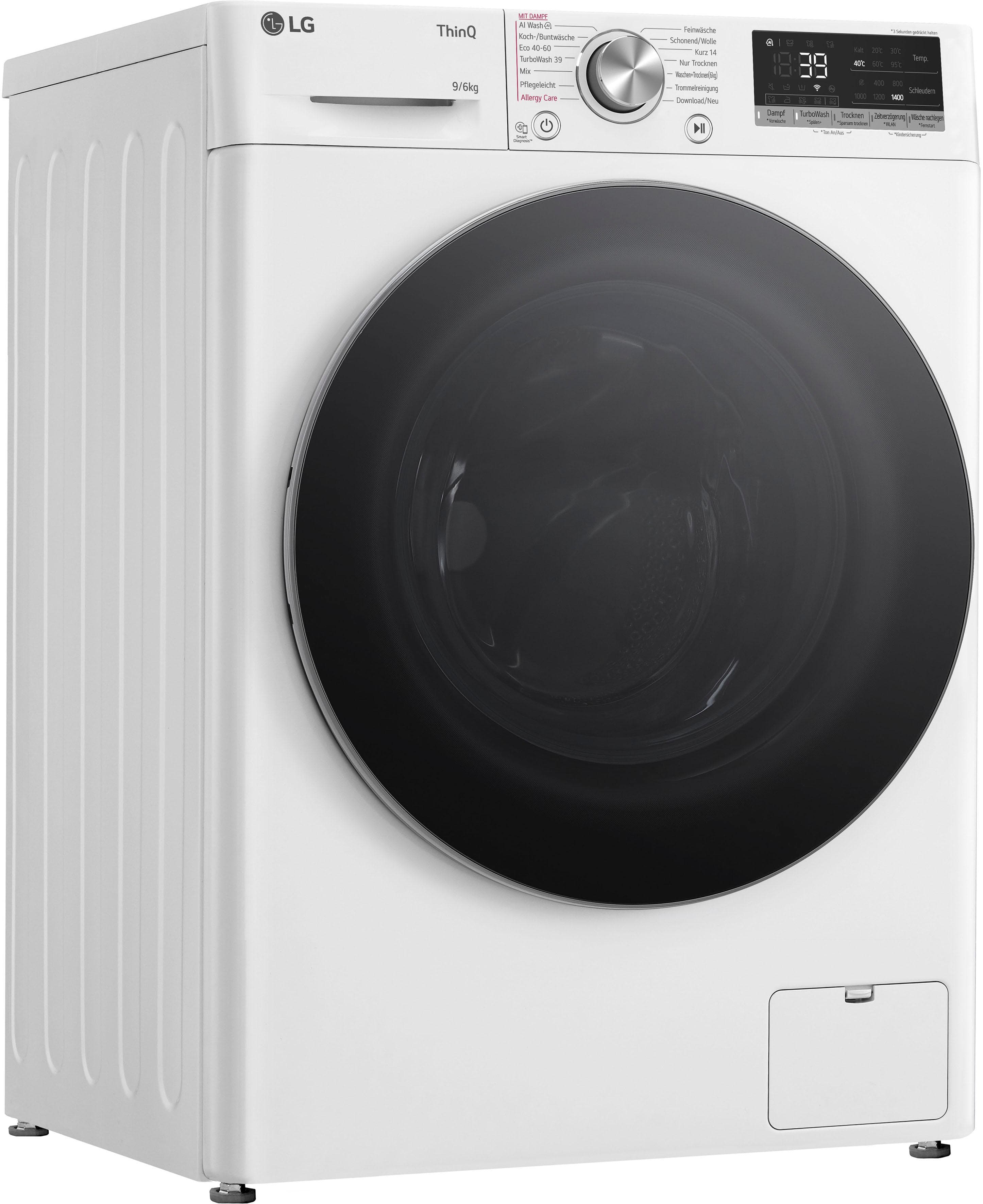 LG Waschtrockner W4WR70961 Weiß Inverter Direct Drive