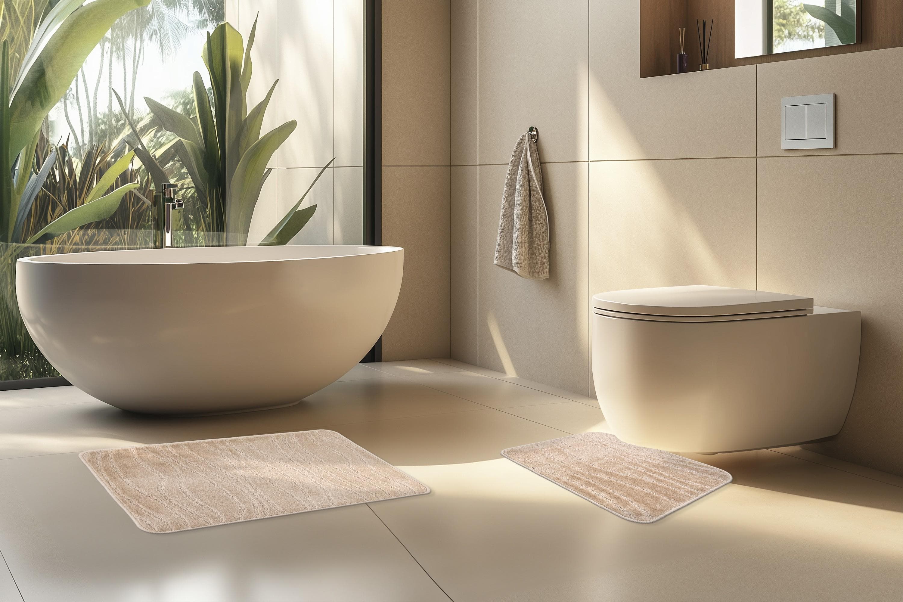 Badematte KAYOOM Lagoon 225 Beige Polypropylen