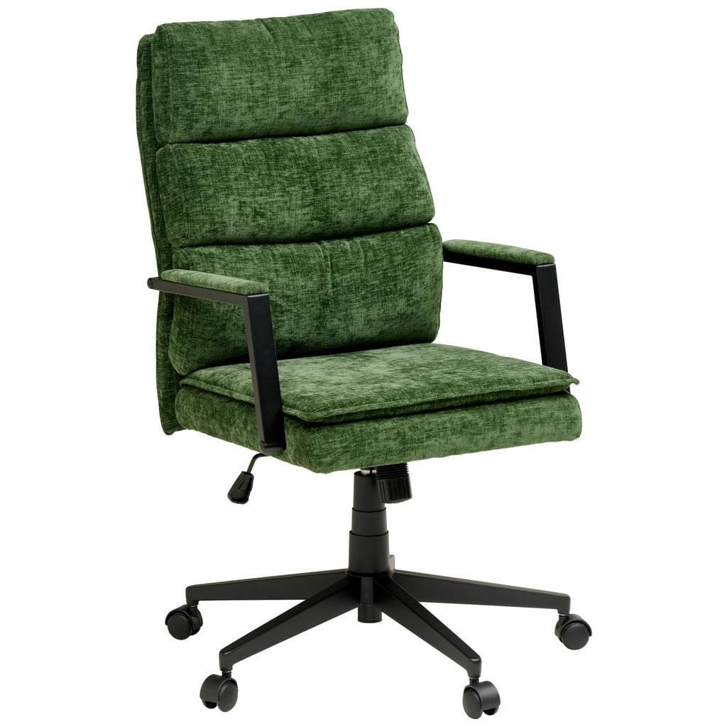 Mid.you Chefsessel Grün Metall Kunststoff Textil Drehkreuz