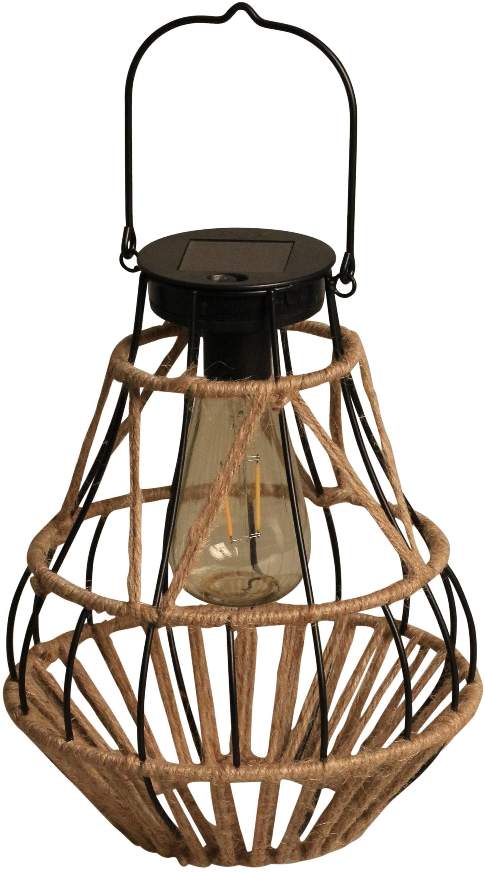 LUXFORM Solar-Tischlampe Budoni LED 15 Lumen Beige Schwarz