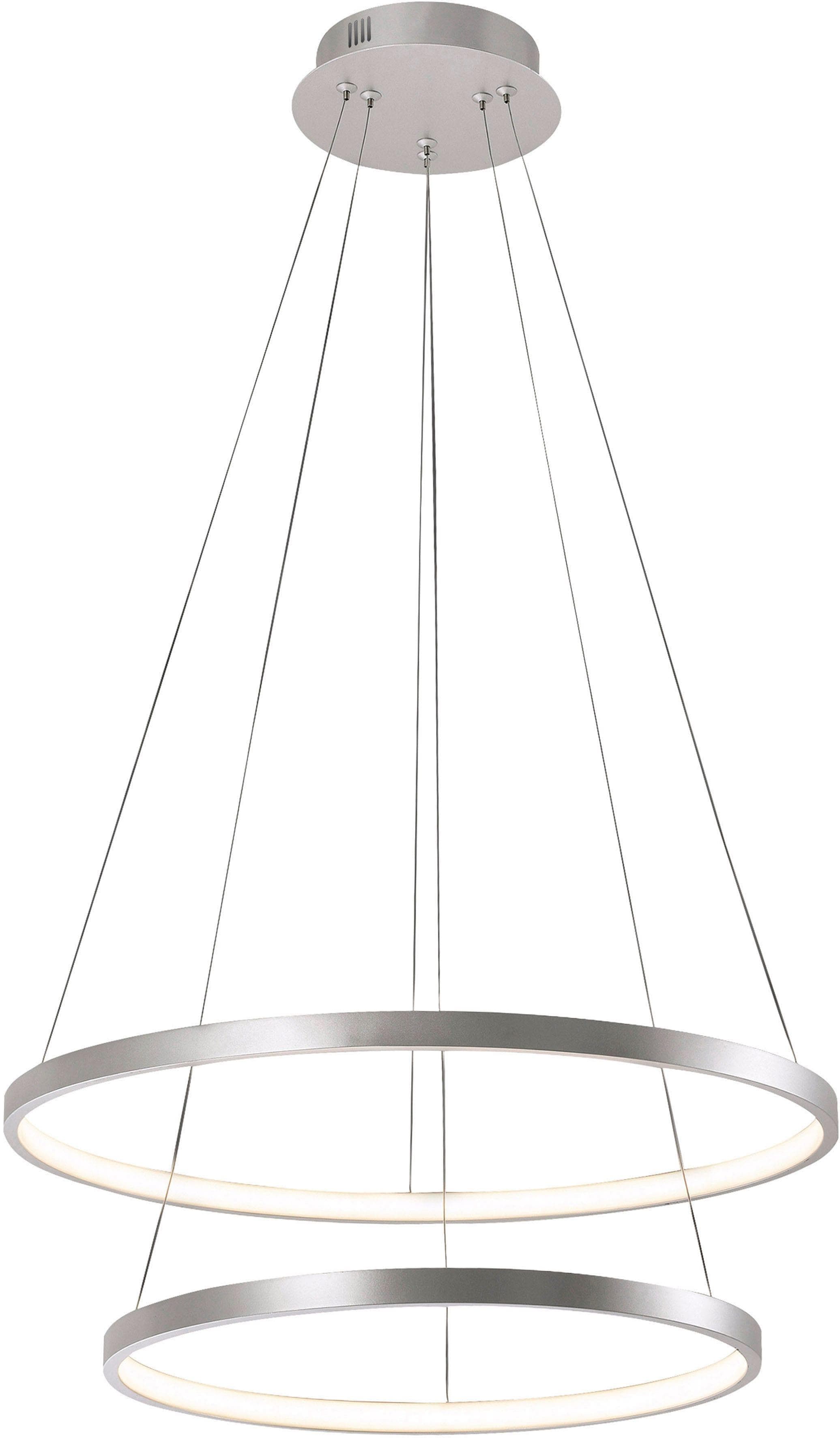 JUST LIGHT Pendelleuchte HELIKE Silber LED Pendelleuchte