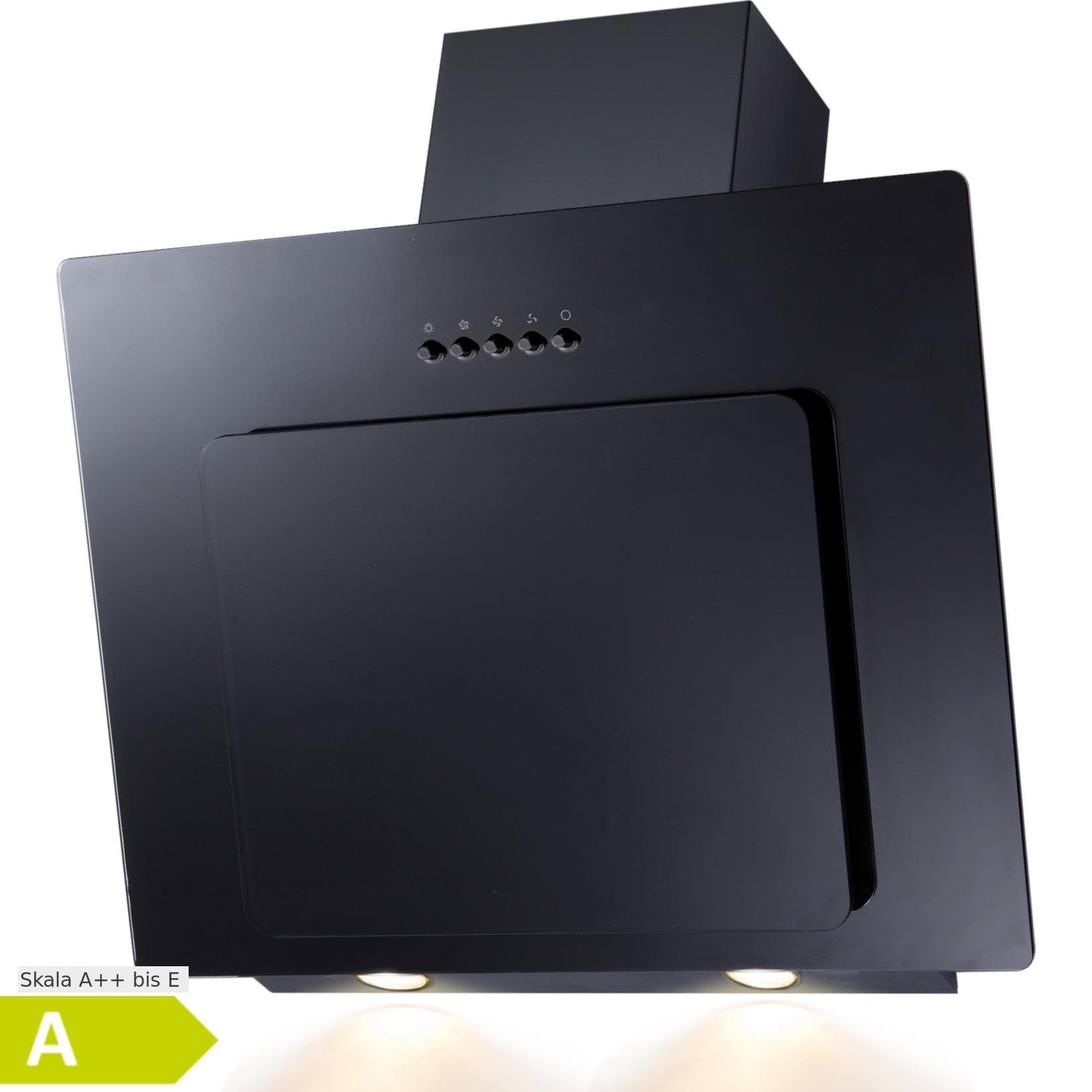 PKM Dunstabzugshaube 9039X LED Kopffreihaube Schwarz 60 cm