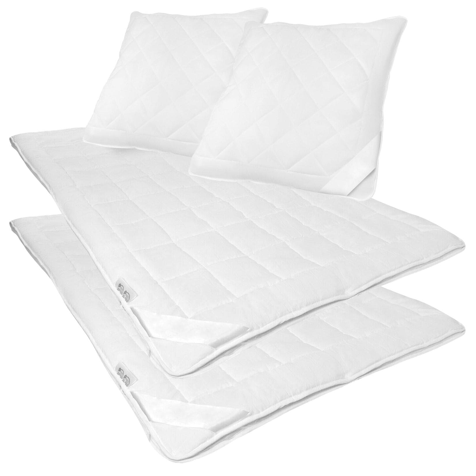 NYVI 4-Jahreszeiten Bettenset AllYearComfy 4tlg Bettdecke und Kopfkissen