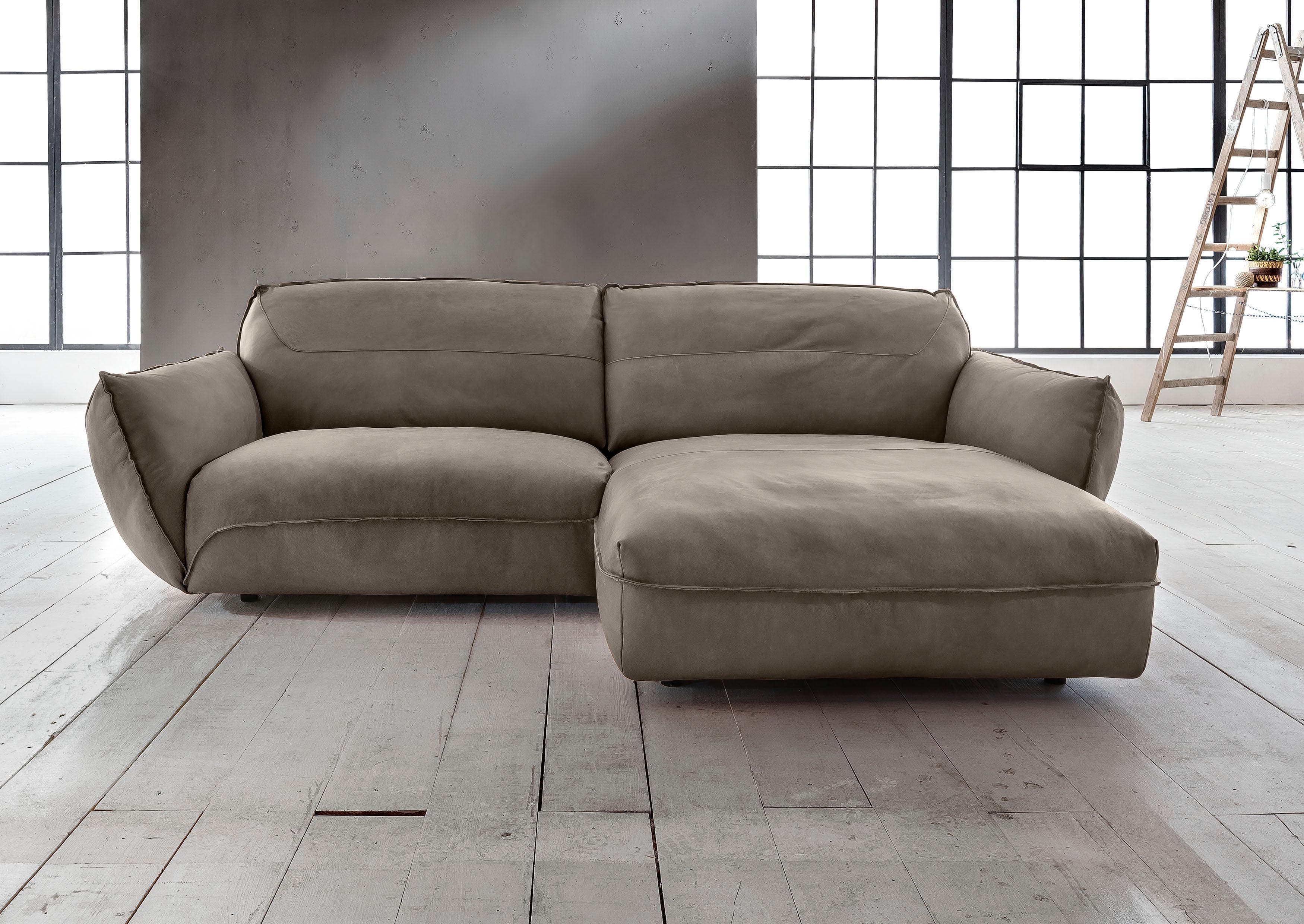 BETYPE Ecksofa Be Chilled L-Form Anilinleder Grau