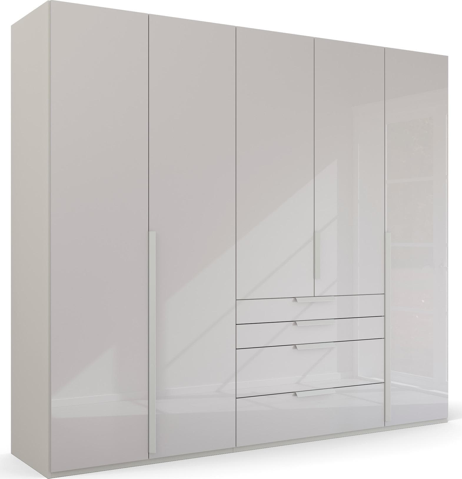 Glasfront-Drehtürenschrank mit Schubladen & Soft-Close