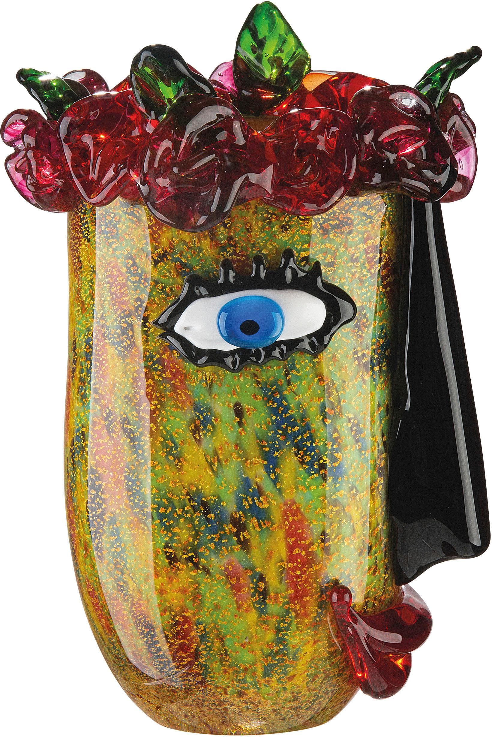 Tischvase CASABLANCA BY GILDE Floro bunt Glas