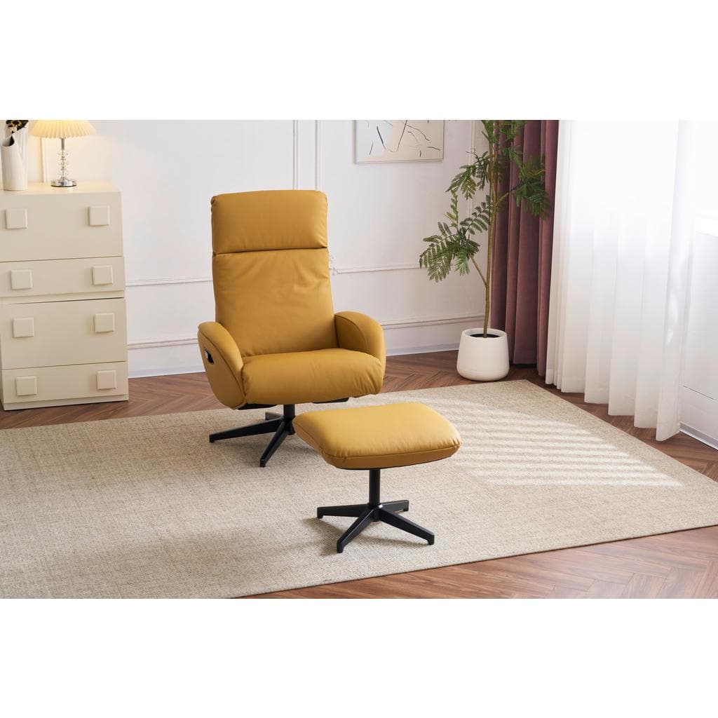 Livetastic Relaxsesselset Gelb Echtleder Relaxsessel