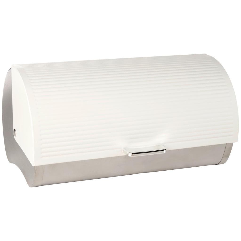 Homeware Profession Brotkasten Weiß Chrom Edelstahl