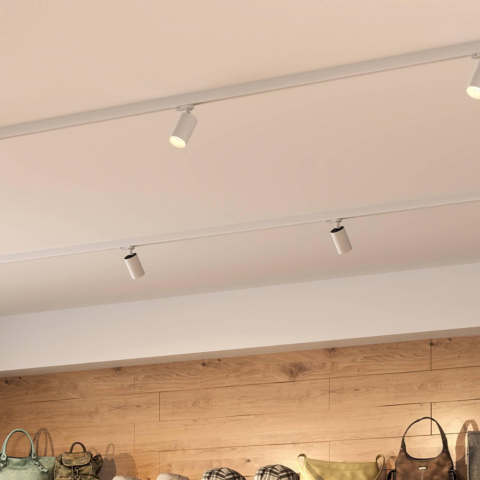 Deko-Light 3-Phasen-Schienen-Spot Can Weiß Aluminium GU10 Schwenkbar