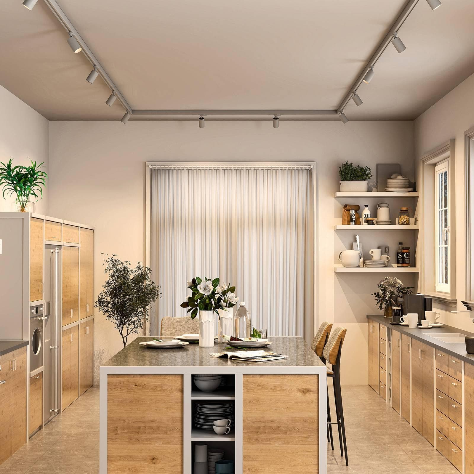 Deko-Light 3-Phasen-Schienen-Spot Can Silber Aluminium GU10 Schwenkbar