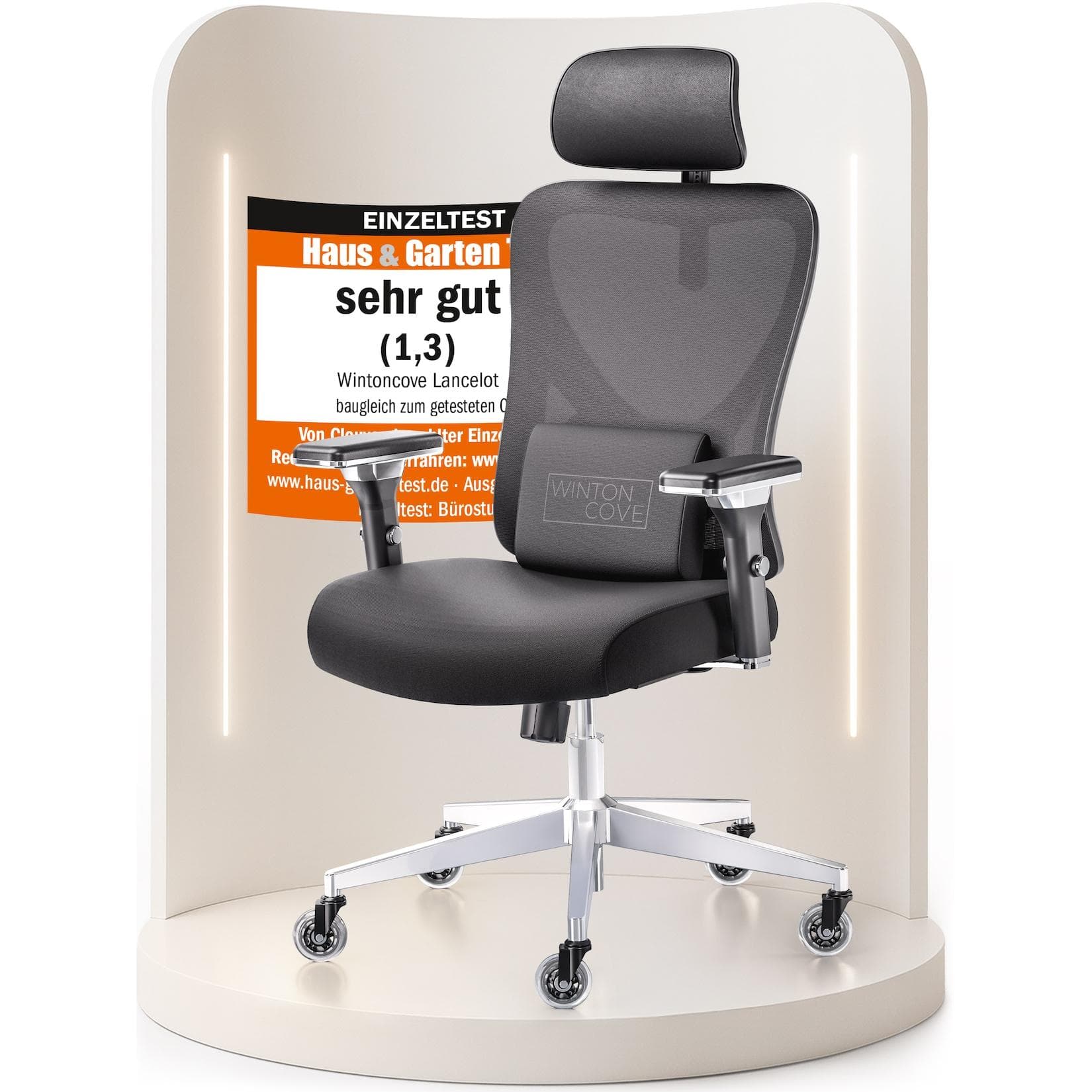 Ergonomischer Bürostuhl in Schwarz