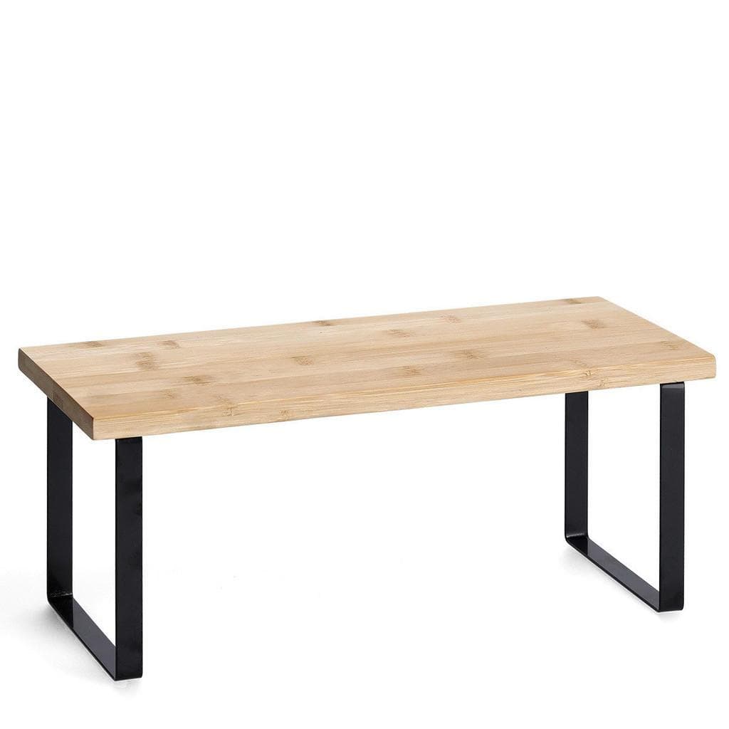 Bambus-Metall Küchenschrank schwarz