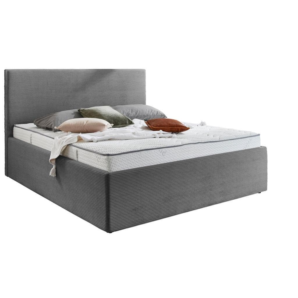Boxxx Polsterbett Grau mit Bettkasten