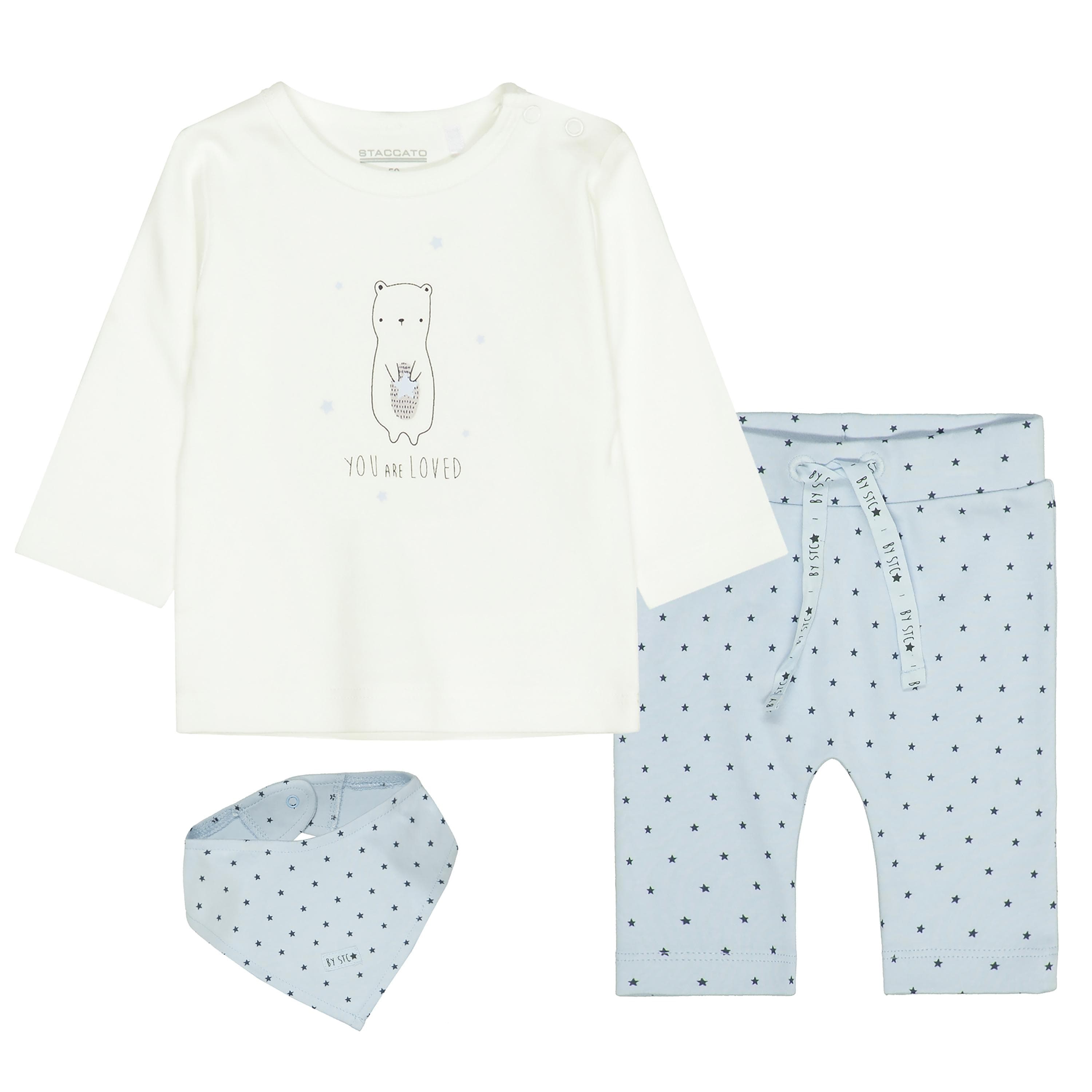 STACCATO Neugeborenen-Geschenkset 3-teilig hellblau
