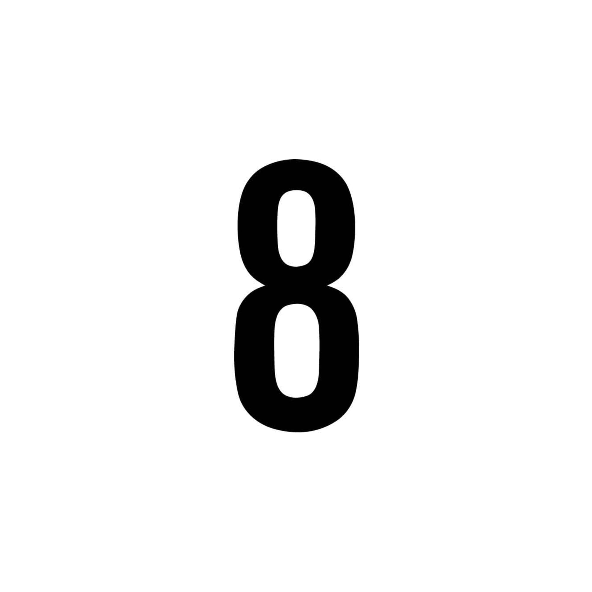RZB Hausnummern-Ziffer 8 Schwarz 100mm