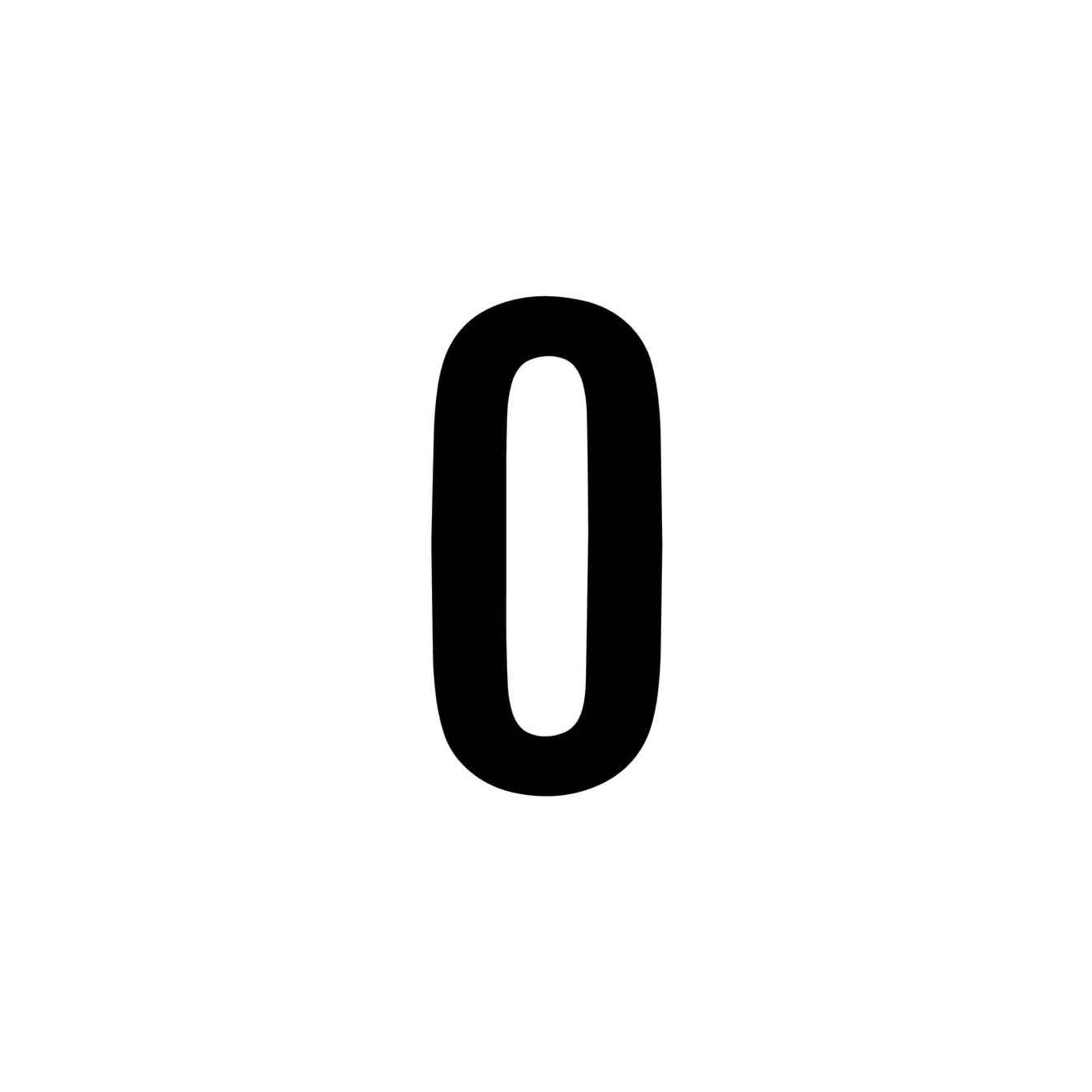 RZB ZIMMERMANN Hausnummer 0 Schwarz 100mm