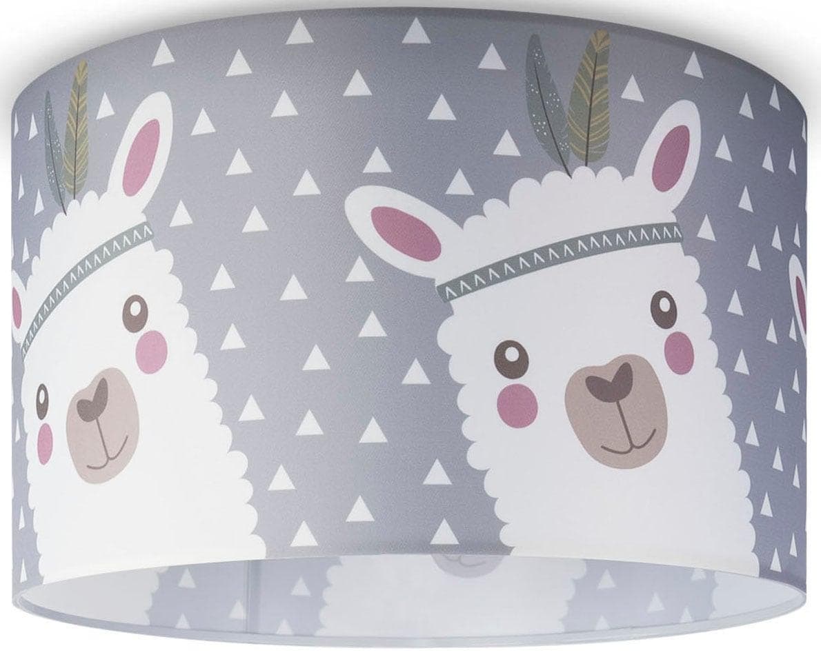 PACO HOME Deckenleuchte "Ela 214" Kinderlampe Lama-Motiv