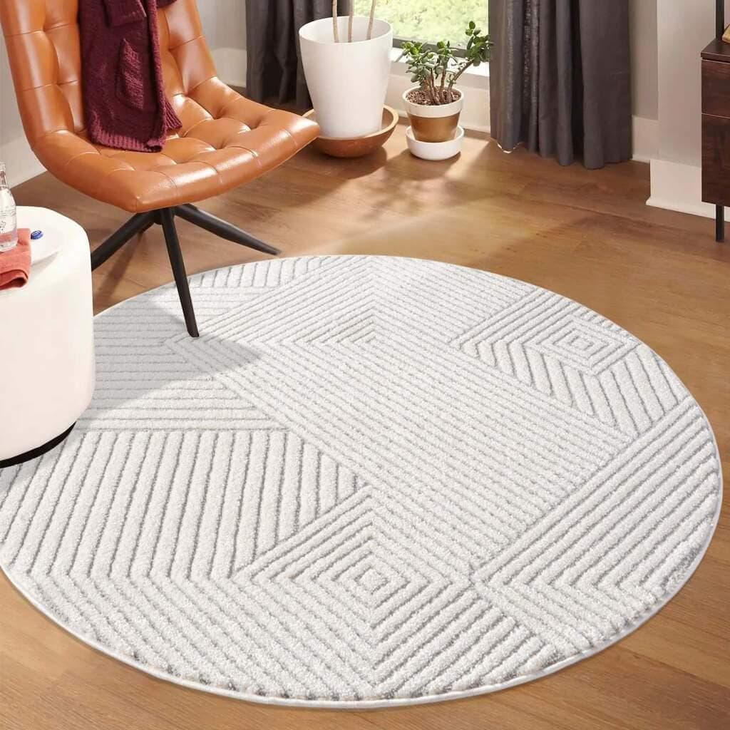 Carpet City Lounge 0632 Kurzflor-Teppich Modern Grau