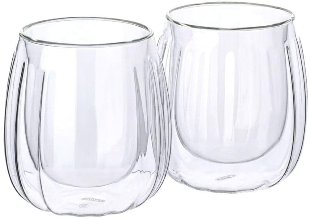 Latte-Macchiato-Glas aus Borosilikatglas, doppelwandig, transparent