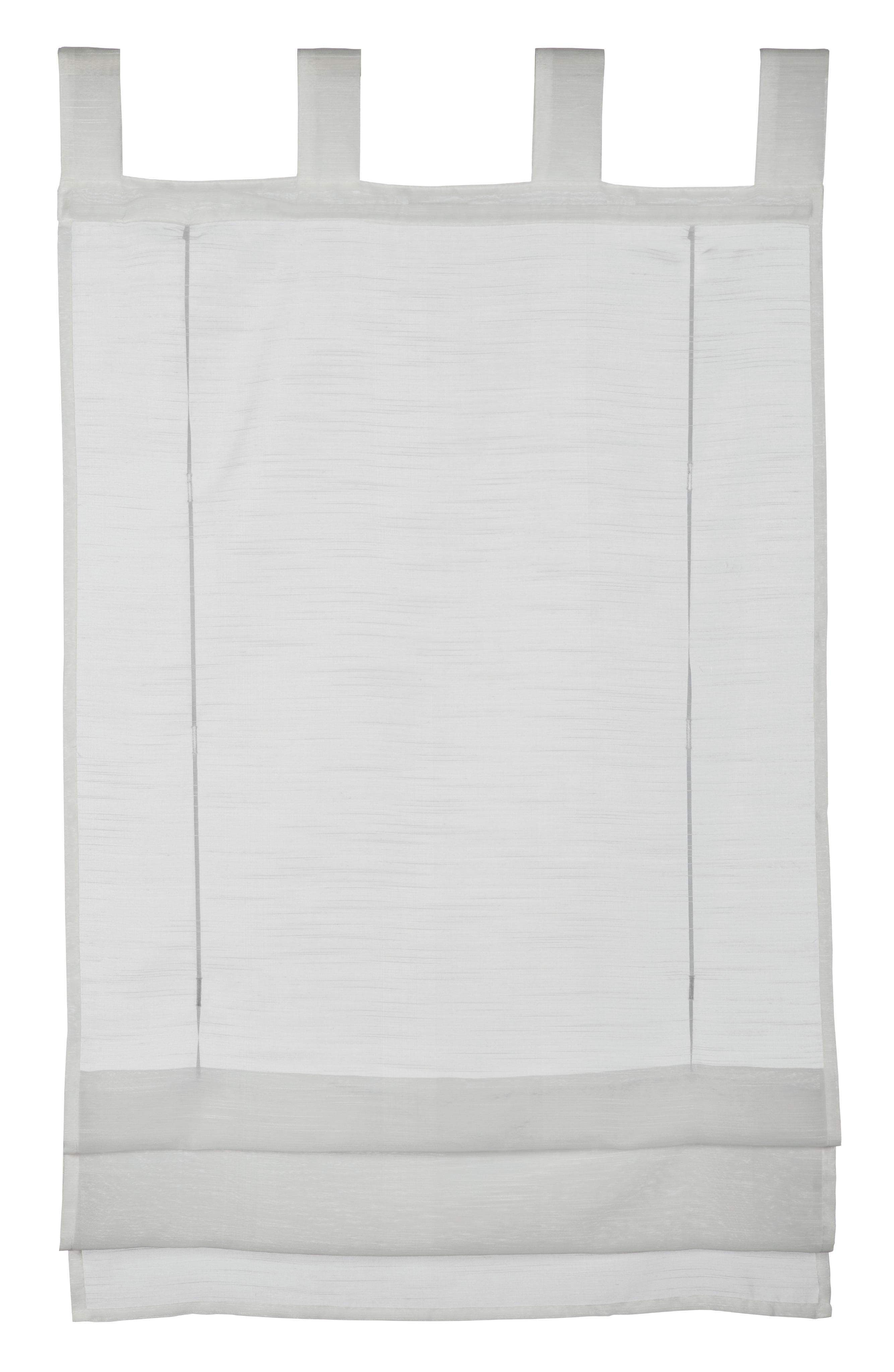 GARDINIA Raffrollo Voile Schlaufen Weiß Polyester
