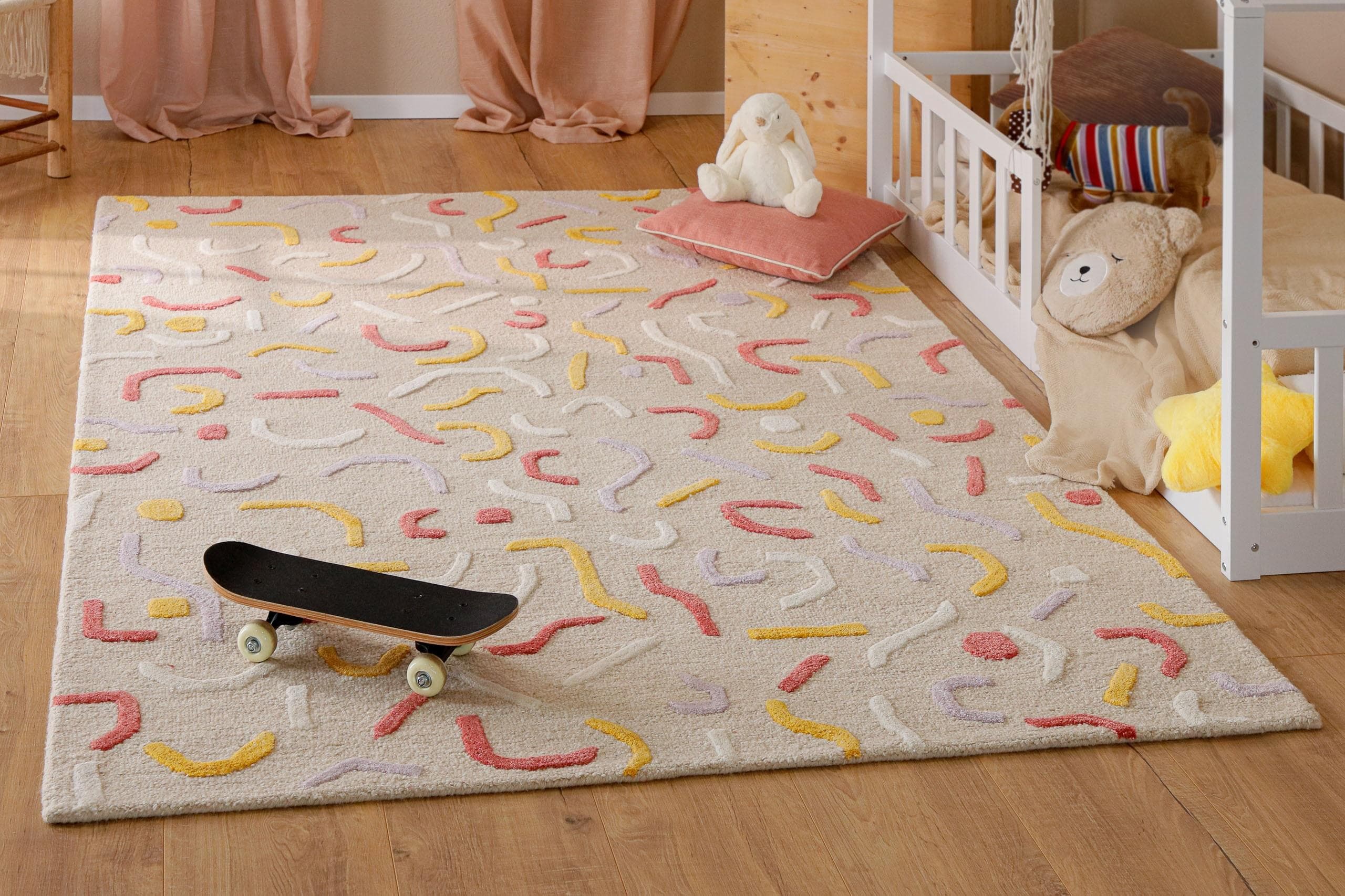 Kinderteppich SMART KIDS Confetti 2.0 Altrosa Hoch-Tief-Effekt