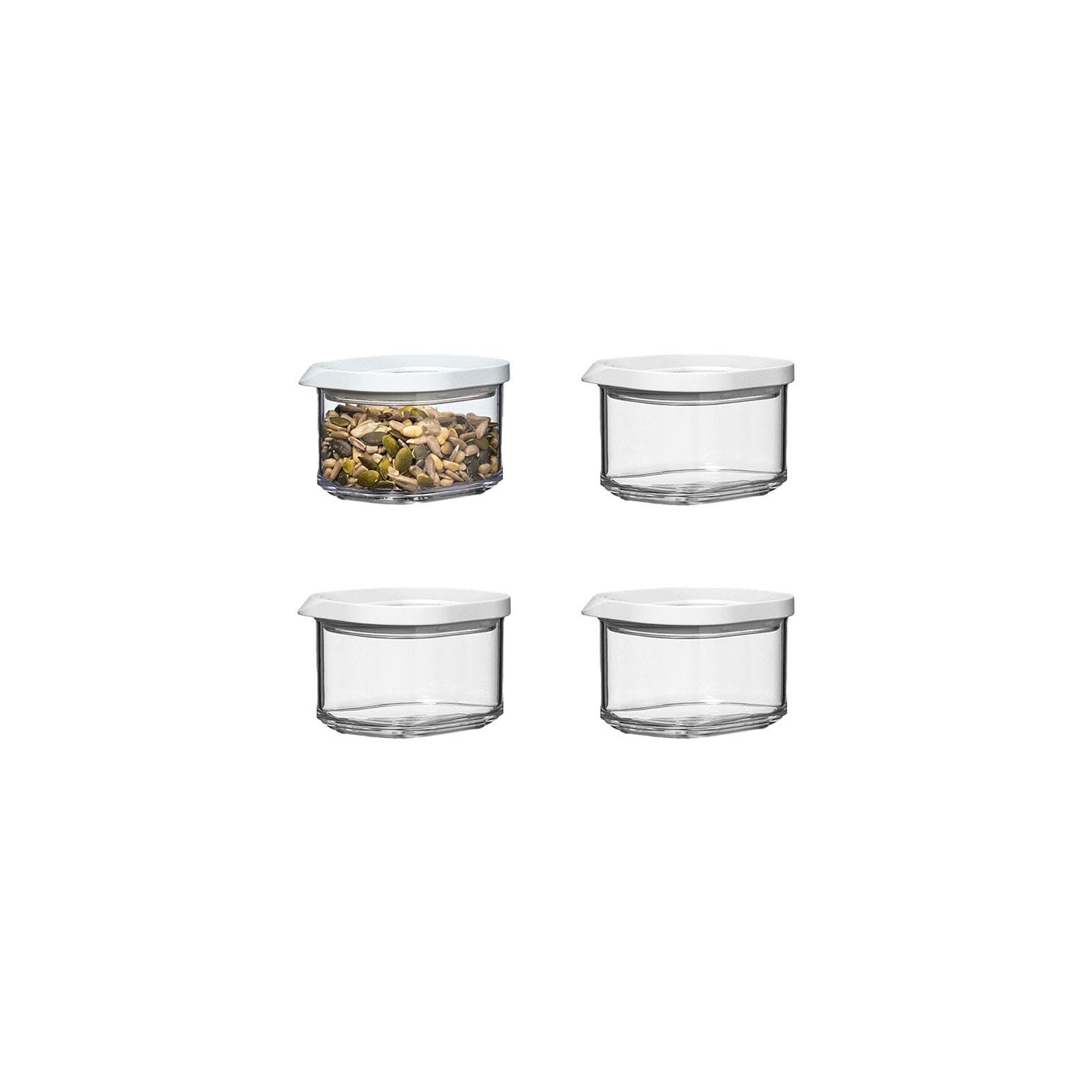 Mepal Vorratsdose Modula 175 ml 4er Set Weiß