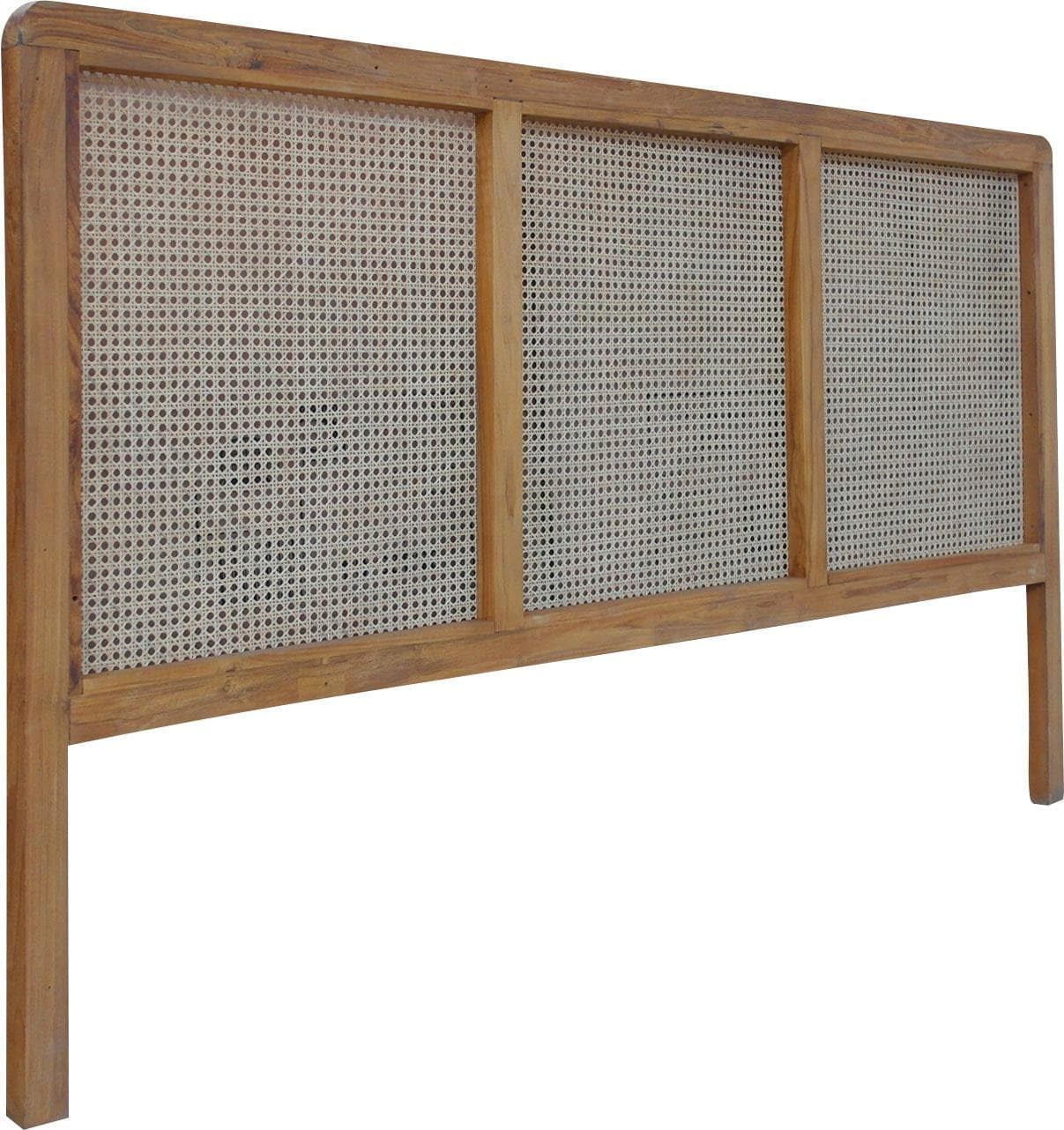 Kopfteil SIT Beige Natur Rattan Massivholz 200cm