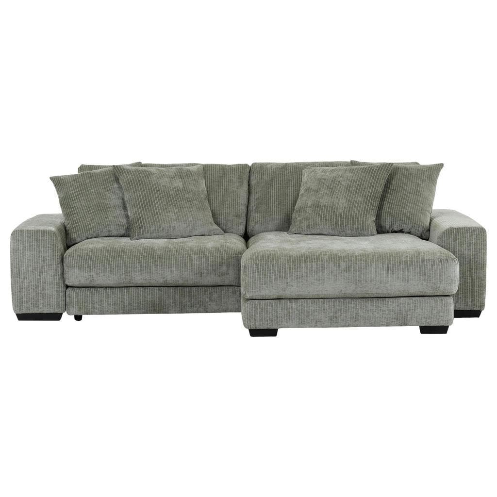Carryhome Ecksofa Olivgrün 3-Sitzer L-Form