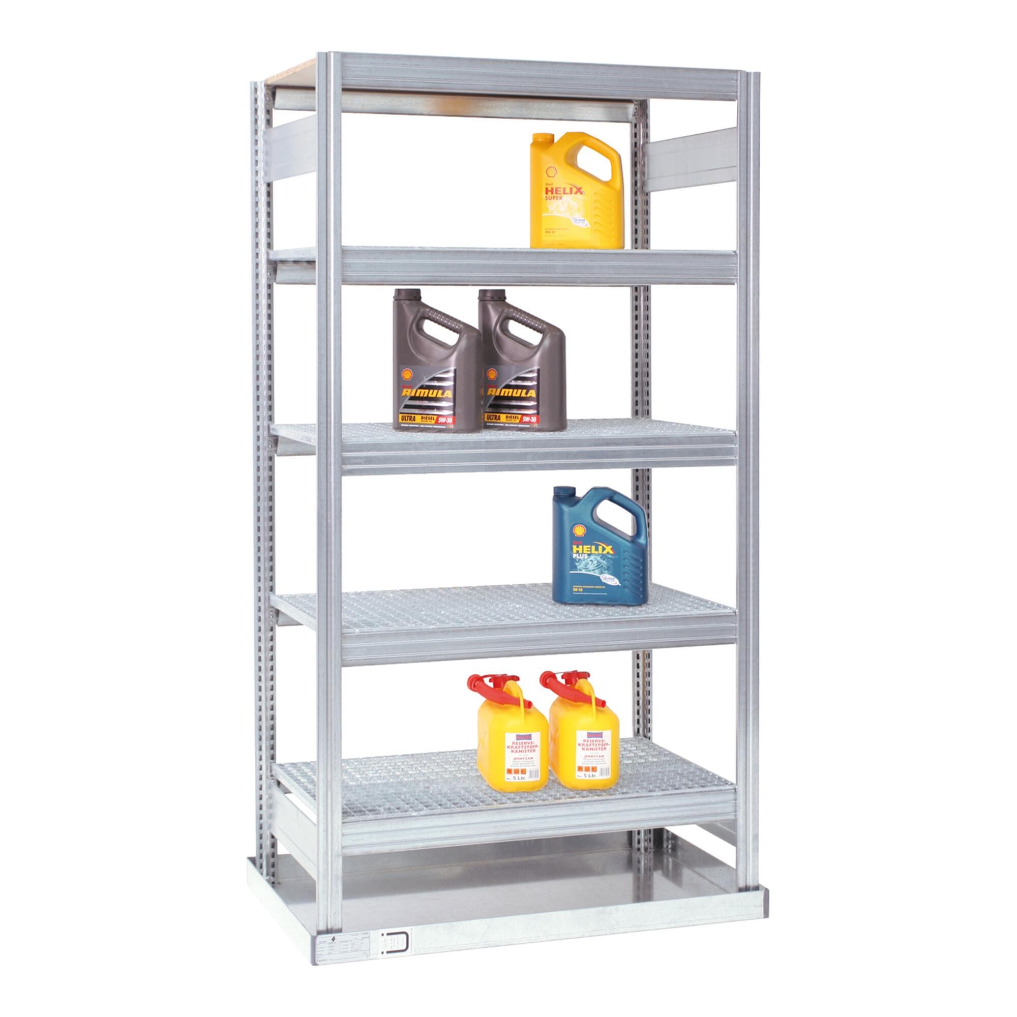 Regalwerk BERT Umweltregal Anbaufeld Gitterrostebenen