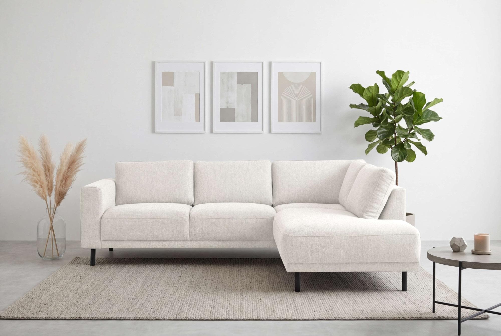 HOME AFFAIRE Ecksofa Sveeva Creme L-Form